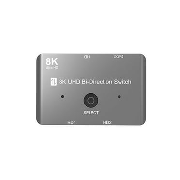 8K UHD Bi-Directional HDMI Switch for 4K@120Hz and 8K@60Hz for High-Resolution Gaming Home Theater Systems