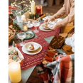 thumbnail image 3 of Christmas Placemats Set of 4 Snowflake Stripes Christmas Placemats for Dining Table Boho Style Red Table Mat Winter Holiday Home Party Kitchen Table Decorations, 3 of 6