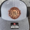 thumbnail image 3 of Dads with Bibles and Beards Hat, Leather Patch Dad Hat, Richardson 112 Trucker Cap, Christian Father's Day Gift, Beard Dad Hat, 3 of 5