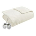 thumbnail image 1 of Serta 77" Polyester Fabric Microlight Heated Electric Blanket in Ivory, 1 of 7