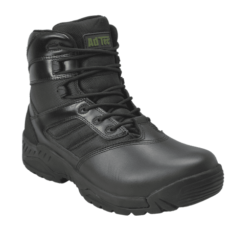 

Men s 6 Full Grain Polishable Leather Side Zipper Waterproof Composite Toe Tactical Boot Black