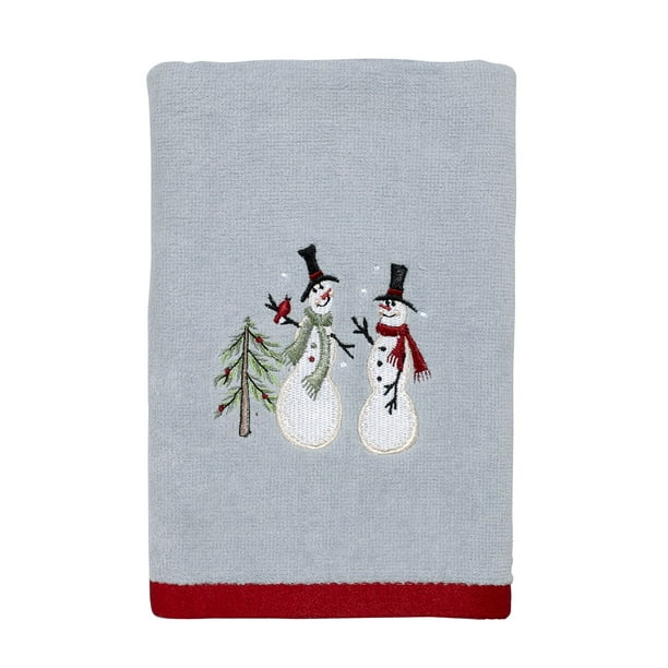 Avanti Holiday Tall Snowmen Hand Towel
