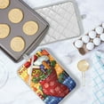 thumbnail image 5 of Vintage Christmas Card Oven Mitts Pot Holders 2 pcs Heat Resistant for Kitchen Baking Grilling, 5 of 7