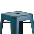 thumbnail image 2 of 30'' High Backless Distressed Black Metal Indoor-Outdoor Barstool, 2 of 7