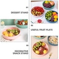 thumbnail image 4 of OUNONA 2pcs Modern Fruit Plate Pink PP Useful Food Plate for Hotel Use, 4 of 8
