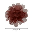 thumbnail image 2 of Uxcell 2.8" Chiffon Flowers Mesh Fabric Flowers Sewing Fabric Appliques Brick Red 10 Pcs, 2 of 6
