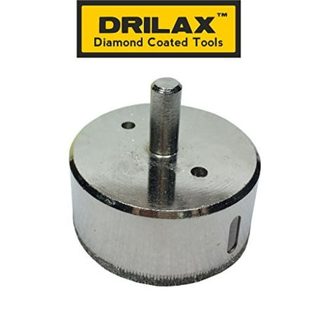 Drilax 2-1/2 inch  Diamond Tipped Drill Bit Hole Saw for Ceramic, Porcelain Tiles, Glass, Fish Tanks, Marble, Granite, Quartz Diamond Coated Circular Saw - Kitchen, Bathroom, Shower, Faucet