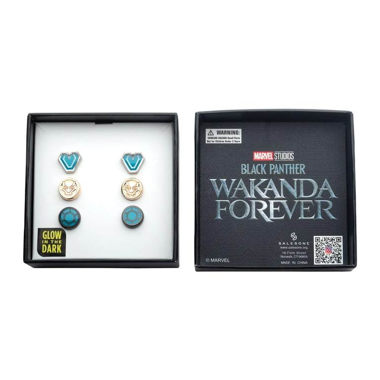 Marvel Black Panther: Wakanda Forever 3-Piece Stud Earring Set