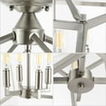 thumbnail image 2 of JONATHAN Y Plains Mini Lantern 12" 4-Light Iron Modern Farmhouse Pagoda LED Semi Flush Mount Lantern, Nickel, JYL7610D, 2 of 9