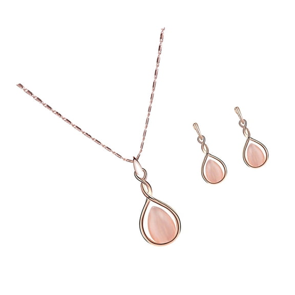 HONMEET Alloy Bridal Necklace and Earring Set for Weddings, Parties, and Special Celebrations