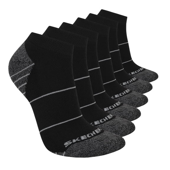 Skechers Women's Work Collection Low-Cut Socks with Extended Cushion & Arch Support (6-Pairs)