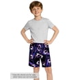 thumbnail image 2 of Beezizac Boys 2-Pack Soft Sleep Shorts Black Soccer Neon & Blue Basketball Assorted Pajama Bottoms Sizes 6, 2 of 6