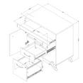 thumbnail image 3 of South Shore Flam, Scandinavian Desk, Narrow Brown, 3 of 22