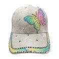 thumbnail image 5 of Hsqqdc Rhinestones Butterfly Baseball Cap, Bling Adjustable Sun Hat for Outdoor Sport, 5 of 7