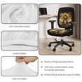 thumbnail image 3 of FKELYI 4 Pcs Set Office Chair Slipcovers with Removable Arm Rest Covers Vintage Sunflower Bee Print Stretchable Swivel Computer Chair Cover Breathable Armchair Protector, 3 of 7