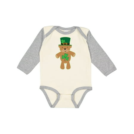 

Inktastic St Patricks Day Irish Teddy Bear Shamrock Gift Baby Boy or Baby Girl Long Sleeve Bodysuit