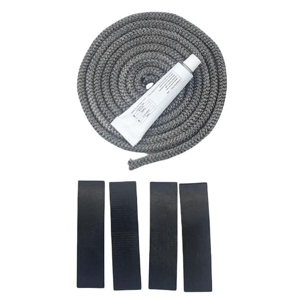 Junta de estufa Cuerda de sellado para chimenea Cuerda ignífuga Instalación sencilla Reemplazo 12 mm x 3 m