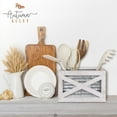 thumbnail image 2 of Autumn Alley White Rectangle Barn Door Farmhouse Utensil Holder with Galvanized Metal, 2 of 8