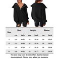thumbnail image 2 of Sudaderas Con Capucha Turndown Collar Fall Y2K Ropa de gran tamaño Señora Cómoda Ropa de uso diario Traje de calle Ygjytge Xl Negro para Mujer, 2 of 7