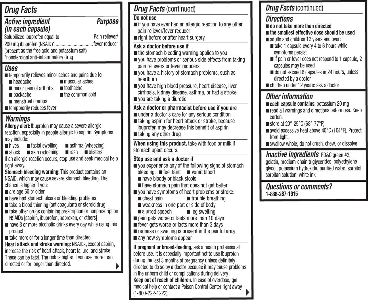 Equate Cápsulas Blandas Mini de Ibuprofeno Llenas de Líquido, 200 mg, Alivio del Dolor y Reductor de Fiebre, 80 Unidades, Comparar con Ingrediente Activo de Advil® LIQUI-GELS Minis 3