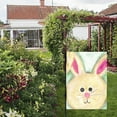 thumbnail image 6 of Easter Flower Bunny Garden Flags, 17.72x11.8 inch Linen Patio Decor for Outdoor Holiday Display, Spring Themed Yard Ornament, 6 of 7