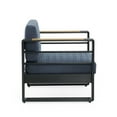 thumbnail image 6 of GDF Studio Neffs Stylish Aluminum Frame Club Chair with Blue Cushions, 6 of 7