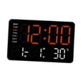 thumbnail image 2 of Reloj despertador digital, reloj de mesita de noche, reloj de escritorio con pantalla de fecha, hora y temperatura, reloj de escritorio eléctrico, Estilo A, 2 of 9