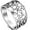 Silver, variant on Stainless Steel Carved Flower Pattern Promise Wedding Statement Cocktail Party Ring