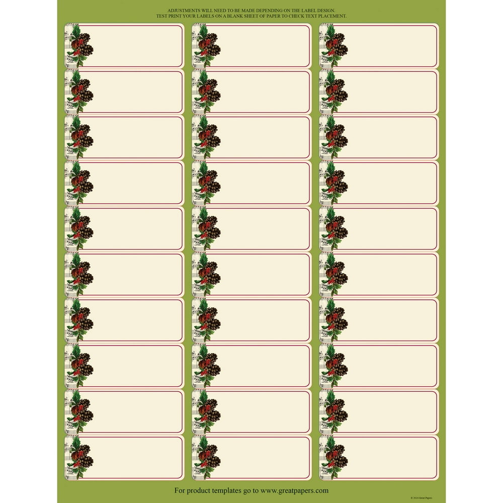 Great Paper Pinecone Garland Address Labels, 150Pack