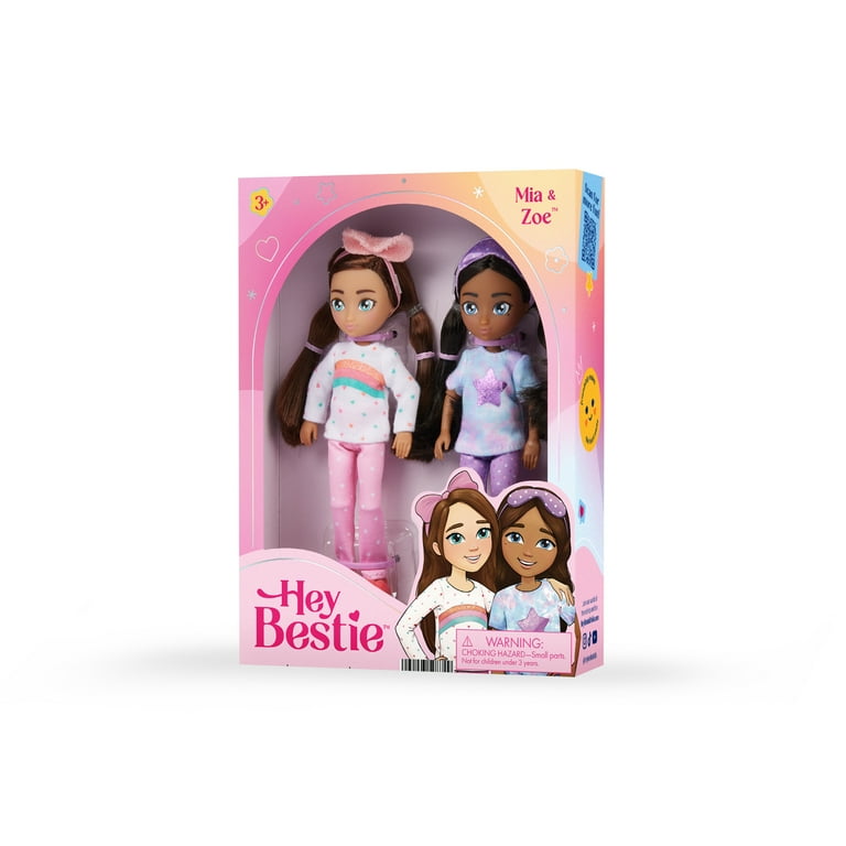 Hey Bestie Mia & Zoe Slumber Party Set of 2 (5.5-inch) Bendable