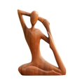 thumbnail image 6 of Wooden Yoga Pose Sculpture Abstract Yoga Meditation Statue Hand Carved Wood Fragrant Art Decoration for Living Room Galleries (Style A), 6 of 7