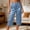 Blue, variant on Women Lounge Capri Pants Satin Sleep Pants 3/4 Length Wide Leg Pajama Capris Elastic Waist PJ Cropped Trousers