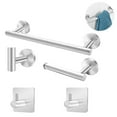 thumbnail image 2 of Juego de accesorios de baño Juego de accesorios de baño de acero inoxidable de 5 piezas Barra de toalla de mano alargada + Soporte de papel higiénico + 3 ganchos para toallas de bata MFZFUKR 2035068-1, 2 of 8