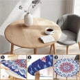 thumbnail image 3 of Round Fitted Tablecloth with Elastic Edge Design Table Cover Waterproof Stain-Resistant Wipeable Table Cloth Best for 42"-46" Round Tables for Outdoor Indoor Bohemia, 3 of 4