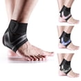 thumbnail image 4 of Tignapoo Unisex Ankle Support Sleeve for Injury Prevention - Compression Foot Guard for Basketball, Soccer, and Hiking - Breathable & Adjustable Fit - Black Striped Design - Size M (AB038#), 4 of 6