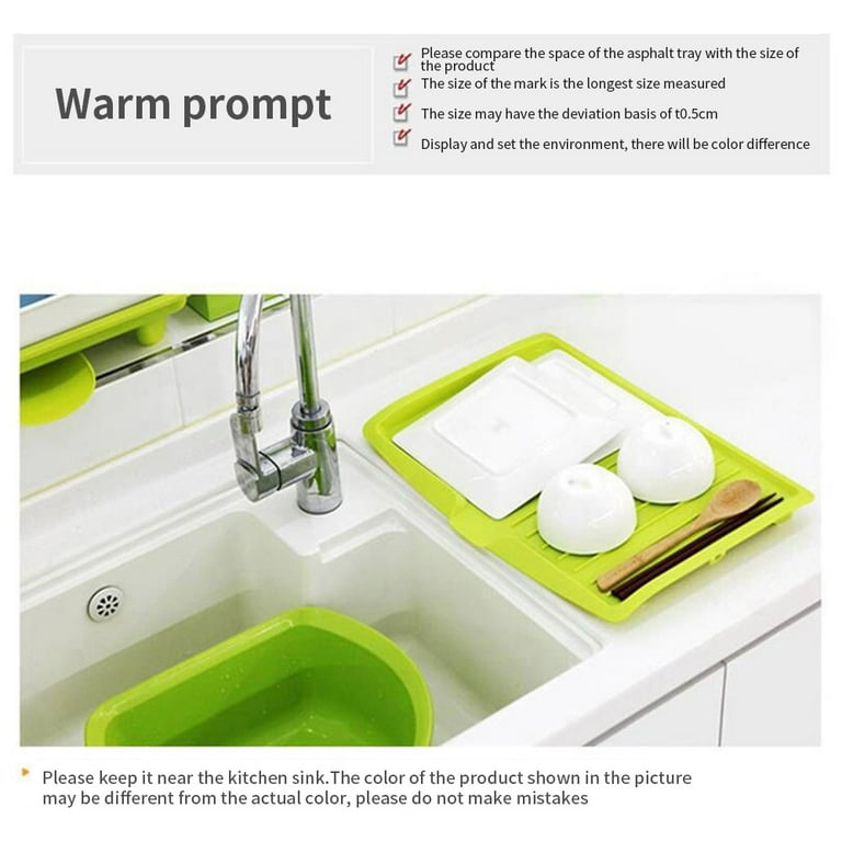 Multifunctional Plastic Drain Tray For Fruits, Vegetables, Cutlery, Bowls -  Large Kitchen Drain Board With Side Drop Slope Diversion - Perfect Dish  Drainer Drip Tray For Drying Plate And Dish Strainer Mat - Temu