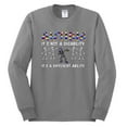 thumbnail image 3 of Autism Is Not A Disablity Itâ€™s A Different Abilty | Autism Awareness Dabbing Skeleton Inspirational Christian Mens Long Sleeve Shirt, Heather Grey, Medium, 3 of 5
