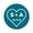 Teal Blue, variant on Darling Souvenir Round 45 Pieces Heart Save The Date Stickers Personalized Bride Groom Initials And Date Envelope Seals - Teal Blue