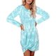 thumbnail image 1 of Vestido corto informal con tinte de corbata para mujer, cuello redondo, sin mangas, camiseta suelta de verano, minivestido Zhivalor CDWJ576-11, 1 of 5