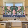 thumbnail image 2 of Yayeee Kitchen Curtains Tier Set of 2 Light Filtering 57"x24" Over Sink Window Panels, Floral Vase, 2 of 7