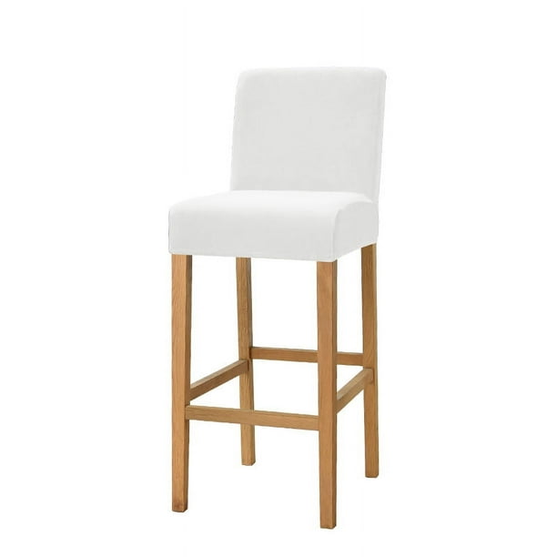 Nvzi Velvet Chair Covers for Pub Chairs,Counter Stool Slipcovers, Stretch Bar Stool Chair Covers Pack of 2 (White)