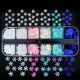 thumbnail image 2 of Xihbxyly Decoración de Uñas Navideña, Juego de 12 Lentejuelas de Copo de Nieve, Decoración Festiva de Invierno para Uñas, Fácil de Usar y Cambiar Patrones, Ideal para Salón de Uñas En Casa o Uso Pers, 2 of 4