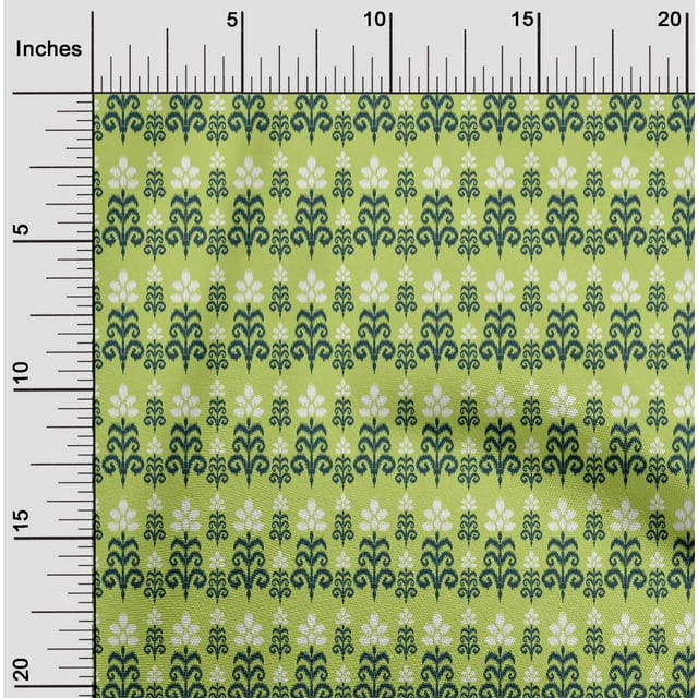 oneOone Silk Tabby Fabric Floral Ikat Print Fabric BTY 42 Inch Wide