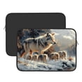 thumbnail image 2 of Pofeuu Wolf Family Winter Wonderland Print Laptop Carrying Case,13-15-Inch Laptop and Tablet, Sleek Design, Durable and Water-Repellent Fabric, Business Casual or School-15 inch, 2 of 8
