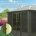 thumbnail image 6 of Mondawe 12x14FT Outdoor Sunroom - Galvanized Steel Hardtop Gazebo, Lockable Door & Movable PC Screen for Patio Backyard, 6 of 8