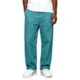 thumbnail image 4 of Babcutegg Big and Tall Mens Cotton Linen Pants Straight Leg Elastic Waist with Pockets Versatile Casual Trousers Size 3XL, 4 of 7