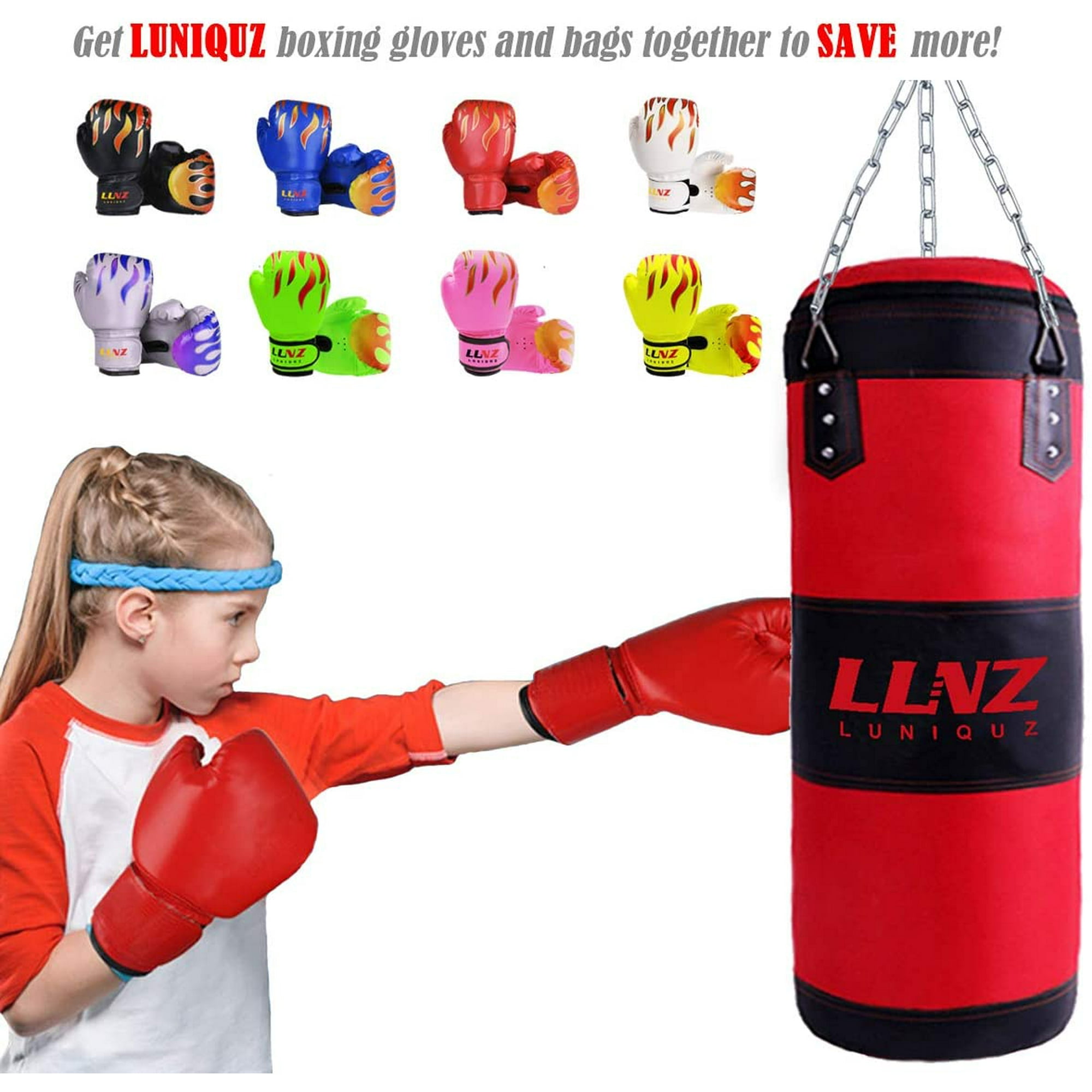 Bamaia Kids Punching Bag Unfilled Hanging Boxing Bag With Mount Chain For Boys Girls Other