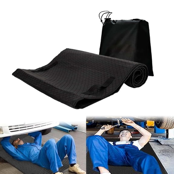 Magic Creeper Rolling Mat, 60" x 28" Car Repair Creeper Mat, Foldable Car Repair Pad with Storage Bag
