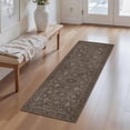 thumbnail image 4 of Washable Kitchen Runner Rug 2x5 ft, Non Slip Low Profile Soft Rug, Distressed Vintage Floral Carpet for Kitchen, Entryway, Hallway, Laundry, Brown, 4 of 6