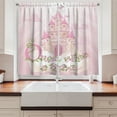 thumbnail image 2 of Ambesonne Once upon a Time Kitchen Curtains, Cartoon Castle, 55"x45", Rose Cream Green, 2 of 3